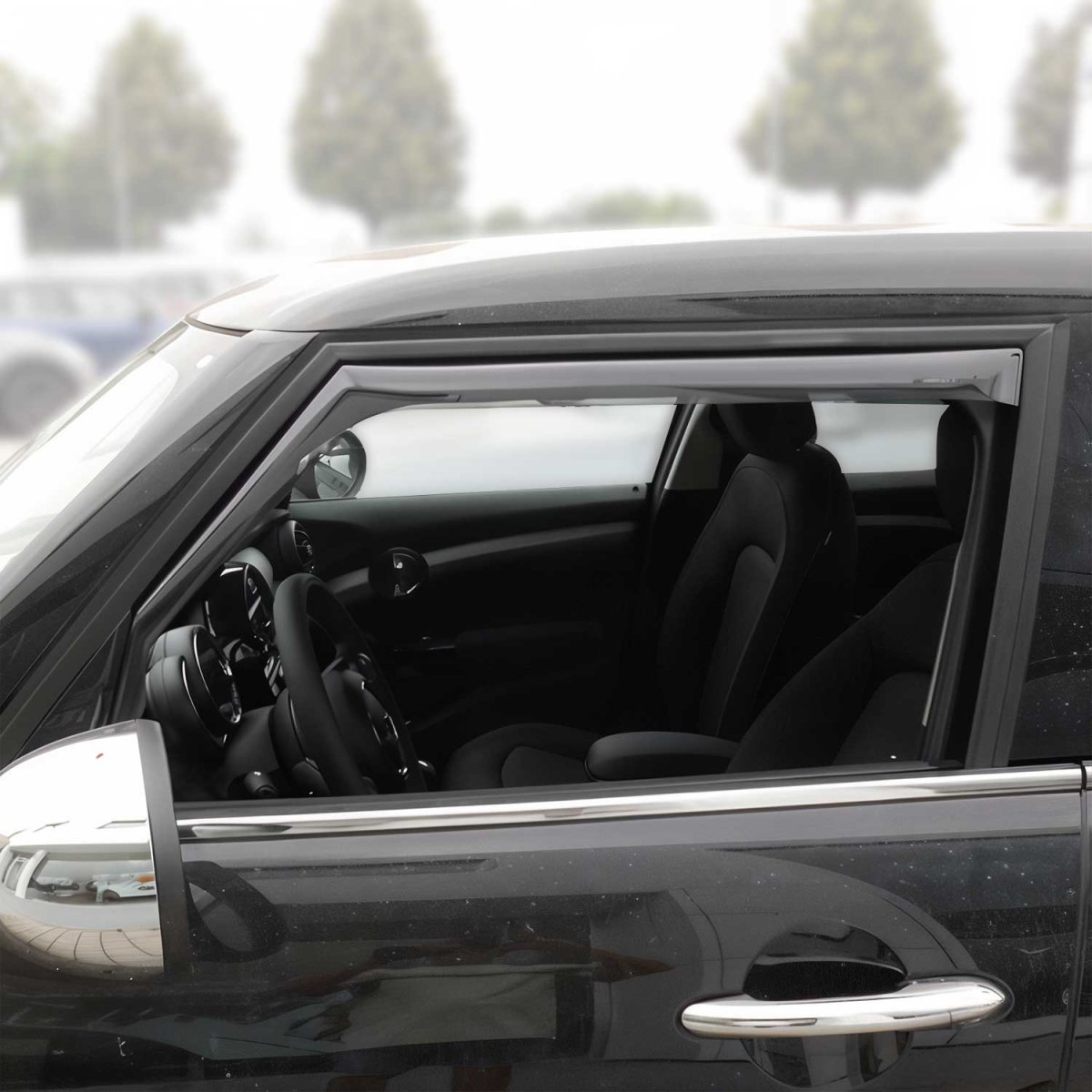 MINI COOPER F55 Wind Deflector - Omac - Acrylic 2 Pcs - Black Smoke - '07-'14